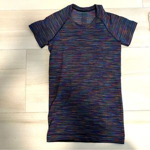 Lululemon Run Swiftly Short Sleeve Top Rainbow Love